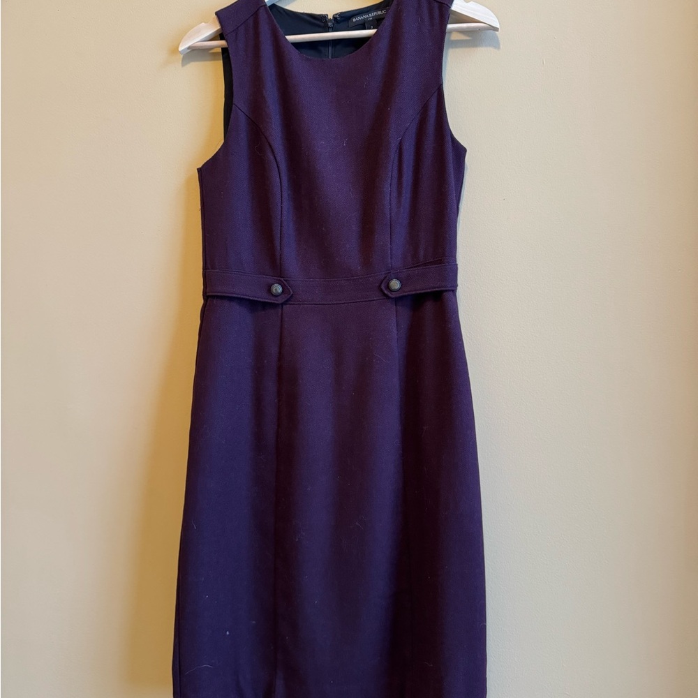 Banana Republic Factory Dark Purple Midi Dress